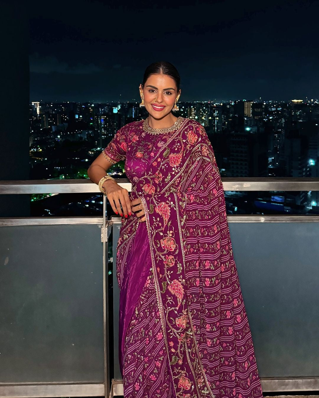 Priyanka Choudhary in Nimi Saree Set
